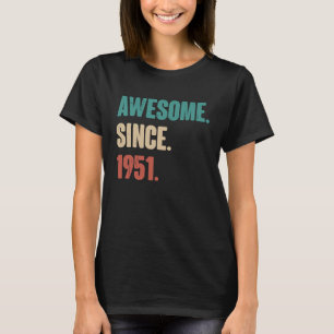 72e verjaardag 72 jaar oude Vintage 1951 T-shirt