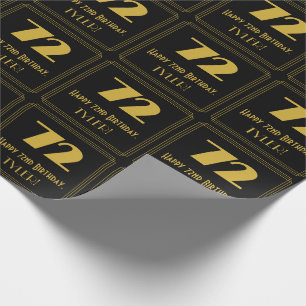 72e verjaardag - Art Deco geïnspireerde look "72" Cadeaupapier