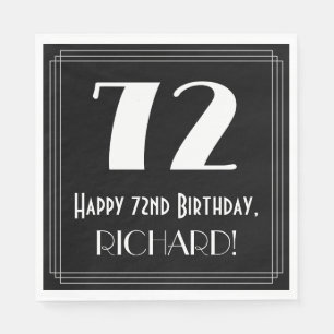 72e verjaardag ~ Art Deco geïnspireerde look "72", Servet