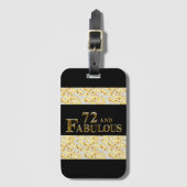 72e verjaardag bagagelabel (Voorkant (verticaal))