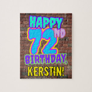 72e verjaardag ~ Fun, door Urban Graffiti geïnspir Legpuzzel