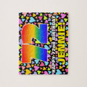 72e verjaardag - Fun, liefhebbende hartvormen + "7 Legpuzzel (Verticaal)