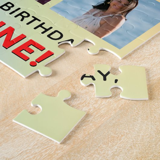 72e verjaardag: Fun Rainbow #, aangepaste naam & f Legpuzzel (Zijkant)