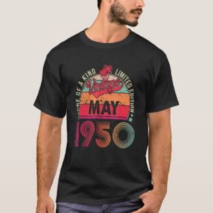 72e verjaardag Geweldige sinds mei 1950 1 T-shirt