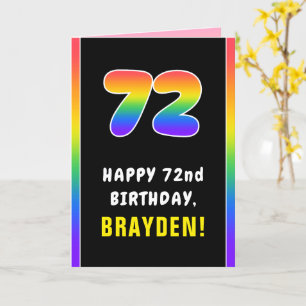 72e verjaardag: kleurrijke regenboog # 72, Naam va Kaart