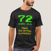 72e verjaardag: leuk, 8-bit look, nerdy / geeky "7 t-shirt (Voorkant)