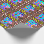 72e verjaardag: Leuk, Urban Graffiti geïnspireerd Cadeaupapier (Hoek)