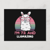 72e verjaardag Llamamazing Lama 72 jaar verjaardag Briefkaart (Voorkant)