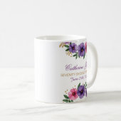 72e Verjaardag Mok – Bloemenkrans met gouden numme (Voorkant rechts)