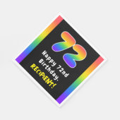 72e verjaardag: Regenboogspectrum # 72, Aangepaste Servet (Hoek)