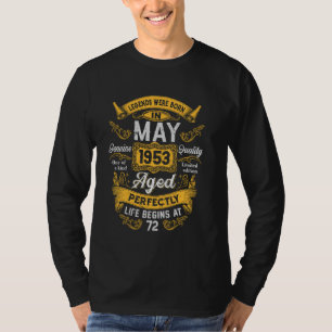 72e verjaardag The Real Legends mei 1953 72 jaar O T-shirt