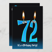 72e verjaardag Uitnodiging (Voorkant / Achterkant)