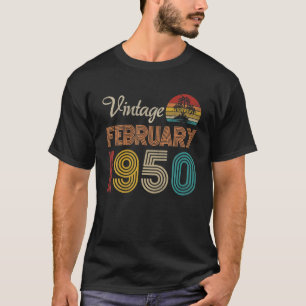 72e verjaardag Vintage februari 1950 72 jaar T-shirt