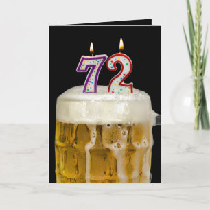 72e verjaardag zwarte bier kaart