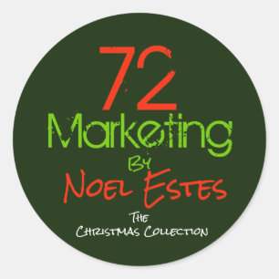 72marketing logo autocollant collection de noël