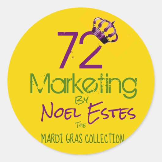 72marketing logo autocollant collection Mardi Gras (Devant)