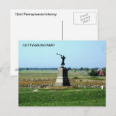 72ND PENNSYLVANIA INFANTRY BRIEFKAART (Voorkant / Achterkant)
