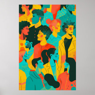 735 Urban Mosaic Alledaagse helden Poster