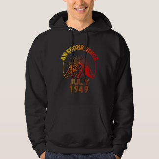 73 jaar Geweldige sinds juli 1949 73e verjaardag Hoodie