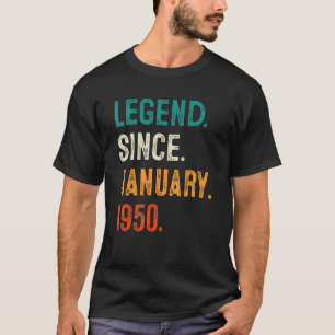 73 jaar oud 73e verjaardag legende sinds januari 1 t-shirt