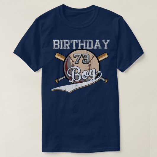 73 jaar oude honkbal t-shirt (Design voorkant)