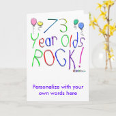 73 jaar oude rock ! kaart (Gele Bloem)