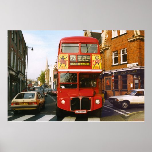73 London Bus Full Color Poster (Voorkant)