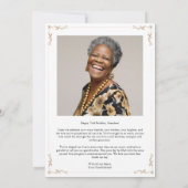 73e anniversaire Carte de remerciements avec homma (Dos)