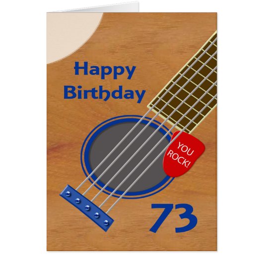 73e anniversaire Guitare Joueur Anniversaire (Devant)
