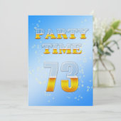 73e anniversaire invitation à la fête avec bière (Debout devant)