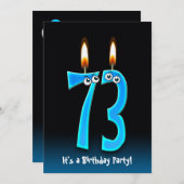 73e anniversaire Invitation de fête (Devant / Derrière)