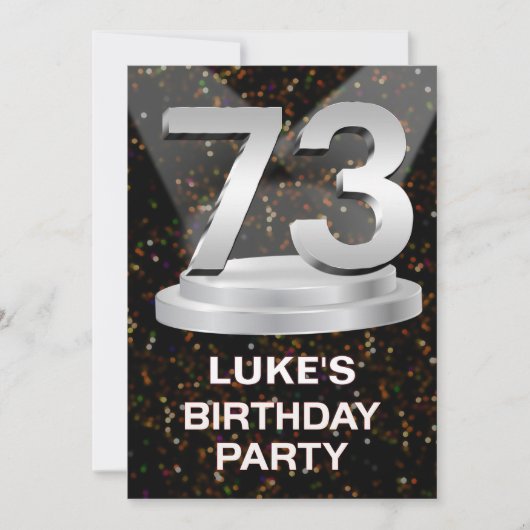 73e anniversaire Invitation de fête Ajouter un nom (Devant)
