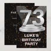 73e anniversaire Invitation de fête Ajouter un nom (Devant / Derrière)