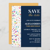 73e anniversaire invitations Enregistrer la date C (Devant / Derrière)