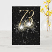 73e bruiloft sparklers kaart (Gele Bloem)