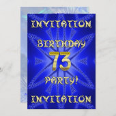 73e invitation à la fête d'anniversaire (Devant / Derrière)