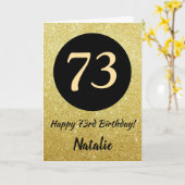 73e Joyeux Anniversaire Carte de Parties scintilla (Fleur jaune)