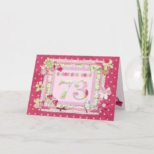 73e stijl voor scrapbooking bij verjaardagen kaart