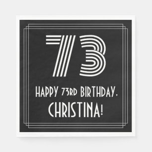 73e verjaardag: Art Deco Geïnspireerde look "73" + Servet