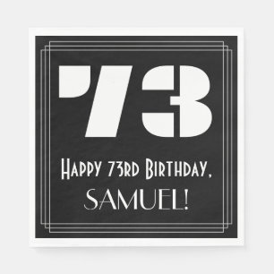73e verjaardag: Art Deco Geïnspireerde look "73" + Servet