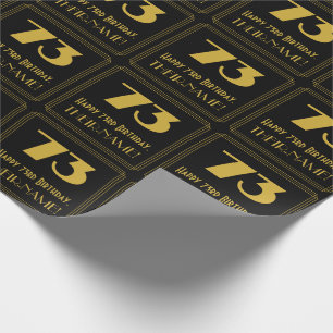 73e Verjaardag – Art Deco Geïnspireerde Uiterlijk  Cadeaupapier