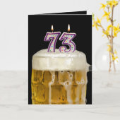 73e verjaardag Bier op zwart Kaart (Gele Bloem)