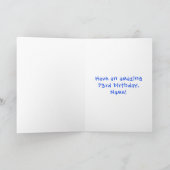 73e verjaardag: Fun Cake and Candles + Custom Name Kaart (Binnen)