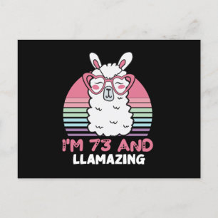 73e verjaardag Llamazing Llama 73 jaar oude dag Briefkaart