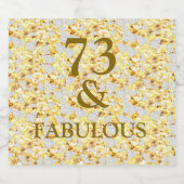73e verjaardag sparkling wijnetiket (Enkel label)