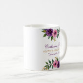 73ème Anniversaire Mug - Couronne florale avec num (Devant droit)
