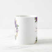 73ème Anniversaire Mug - Couronne florale avec num (Centre)