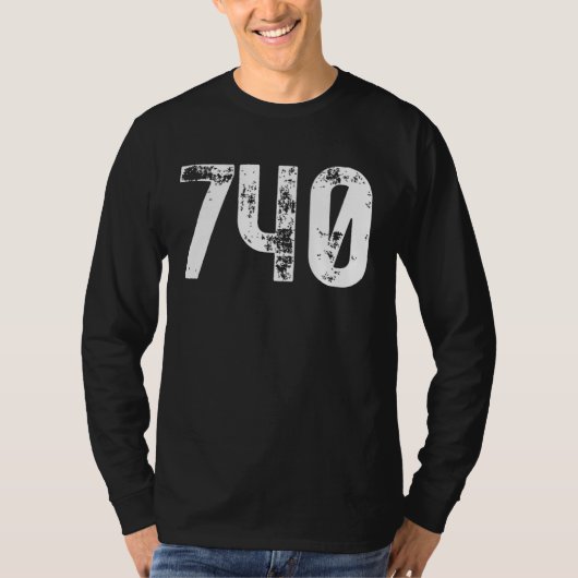 740 Area Code Newark OH Mobile Phone Area Code T-shirt (Voorkant)