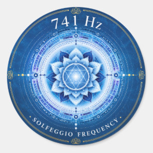 741 Hz Solfeggio Frequentie Sticker