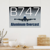 747 ALUMINIUMOVERCAST POSTER (Keuken)